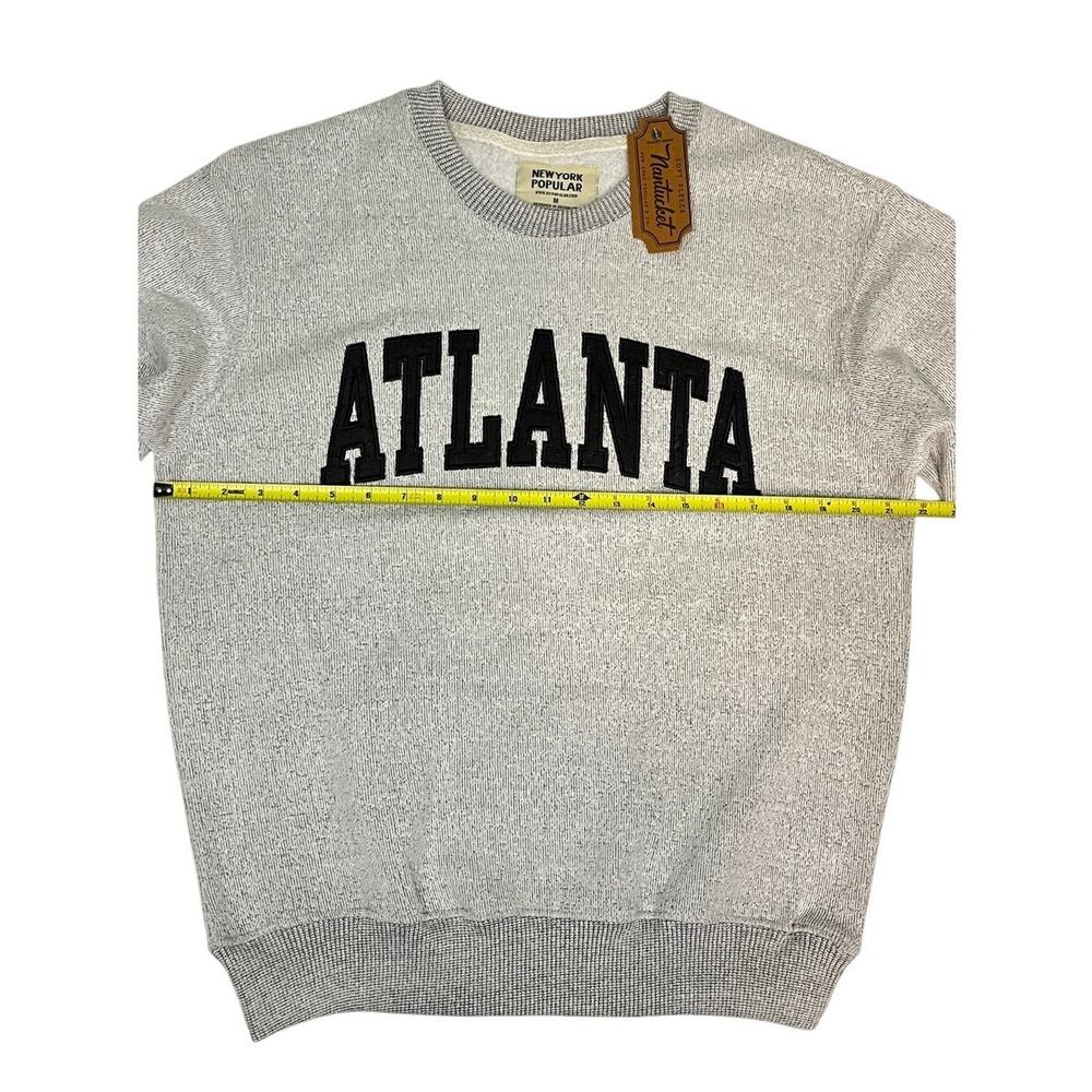 Atlanta Graphic Sweatshirt NWT New York Popular Gray Crewneck Streetwear M - Picture 3 of 9